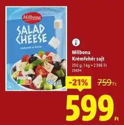 Lidl MILBONA Krémfehér sajt ajánlat