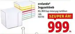Lidl crelando Jegyzettömb ajánlat