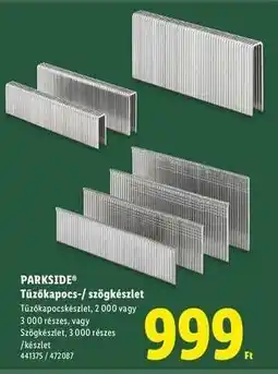 Lidl PARKSIDE Tűzőkapocs- / szögkészlet ajánlat