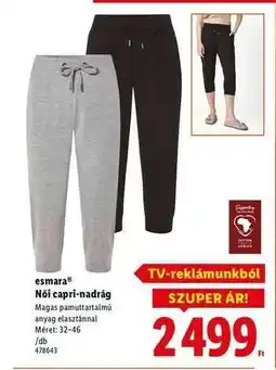Lidl ESMARA Női capri-nadrág ajánlat
