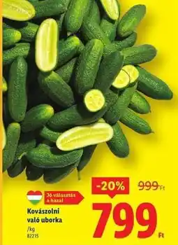 Lidl Kovászolni való uborka ajánlat