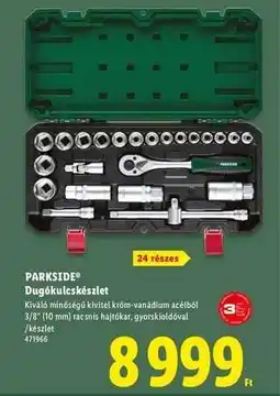 Lidl PARKSIDE Dugókulcskészlet ajánlat