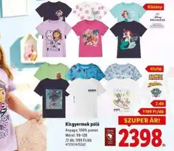 Lidl Kisgyermek póló ajánlat