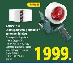Lidl PARKSIDE Csomagolószalag adagoló / csomagolószalag ajánlat