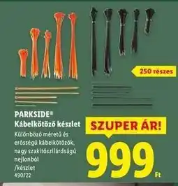 Lidl PARKSIDE Kábelkötöző készlet ajánlat