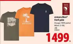 Lidl esmara Men Férfi póló ajánlat