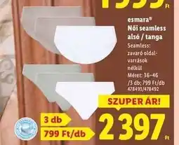 Lidl ESMARA Női seamless alsó / tanga ajánlat