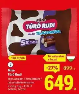 Lidl MIZO Túró Rudi ajánlat