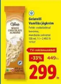 Lidl GELATELLI Vaníliás jégkrém ajánlat