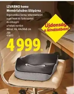 Lidl LIVARNO home Memóriahabos ülőpárna ajánlat