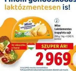 Lidl Mizo Laktózmentes Trappista Sajt ajánlat