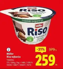 Lidl MÜLLER Riso tejberizs ajánlat