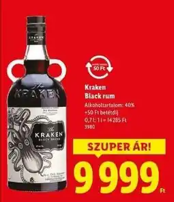 Lidl KRAKEN Black Rum ajánlat