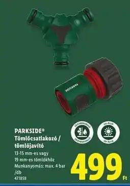 Lidl PARKSIDE Tömlőcsatlakozó / tömlőjavító ajánlat