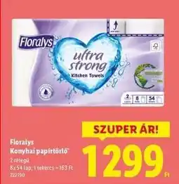 Lidl FLORALYS Konyhai papírtörlő ajánlat