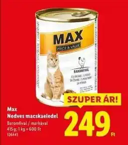 Lidl MAX Nedves macskaeledel ajánlat