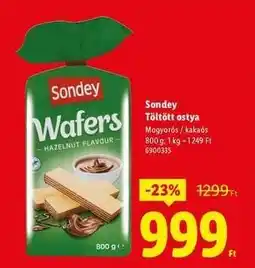 Lidl SONDEY Töltött ostya ajánlat