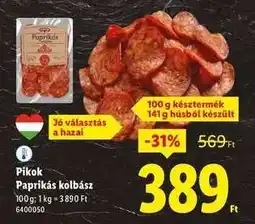 Lidl PIKOK Paprikás kolbász ajánlat