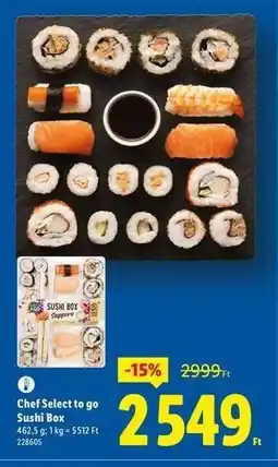 Lidl CHEF SELECT TO GO Sushi box ajánlat