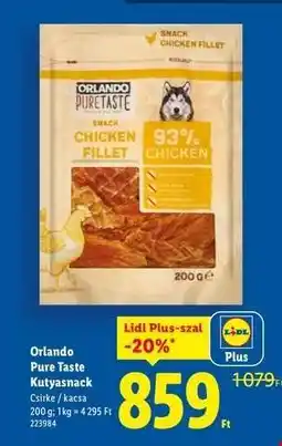 Lidl Orlando Pure Taste Kutya Snack ajánlat