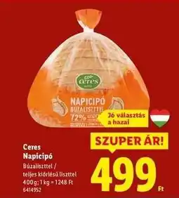 Lidl CERES Napicipó ajánlat