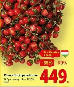 Lidl Cherry fürtös paradicsom ajánlat