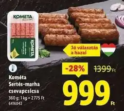 Lidl KOMETA Sertés-Marha Csevapcsicsa ajánlat