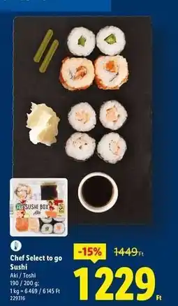 Lidl CHEF SELECT TO GO Sushi ajánlat