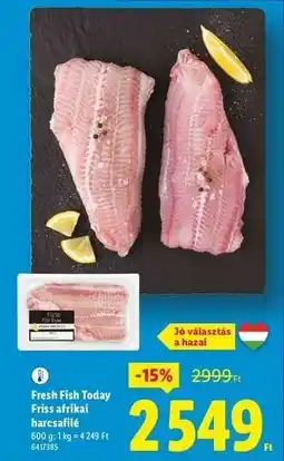 Lidl Friss, afrikai harcsafilé ajánlat
