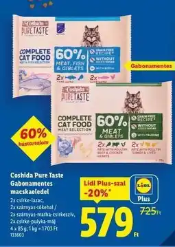 Lidl Coshida Pure Taste Gabonamentes macskaeledel ajánlat