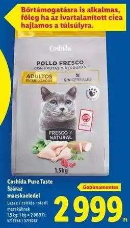 Lidl Coshida Pure Taste Száraz macskaeledel ajánlat
