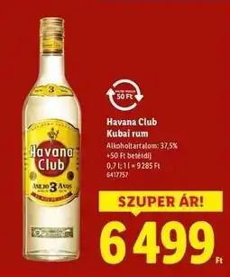 Lidl Havana Club Kubai rum ajánlat