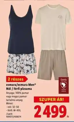 Lidl esmara/esmar Men Női / férfi pizsama ajánlat