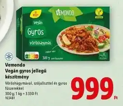 Lidl VEMONDO Vegán gyros jellegű készítmény ajánlat