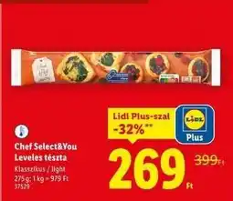 Lidl CHEF SELECT&YOU Leveles tészta ajánlat