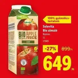 Lidl Solevita Bio almalé ajánlat