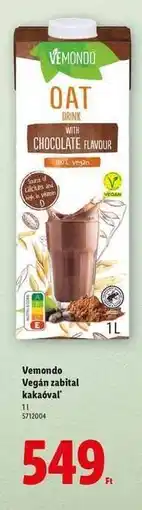 Lidl Vemondo Vegán zabital kakaóval ajánlat