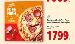 Lidl TRATTORIA ALFREDO FREE FROM Gluténmentes szalámis pizza ajánlat