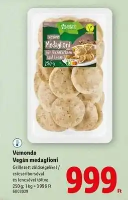 Lidl VEMONDO Vegán medaglioni ajánlat