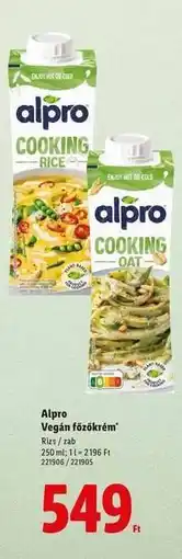 Lidl Alpro Vegán főzőkrém ajánlat