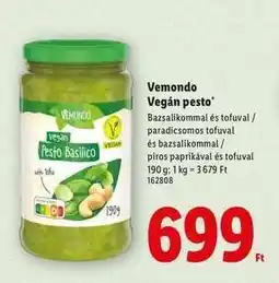 Lidl VEMONDO Vegán pesto ajánlat