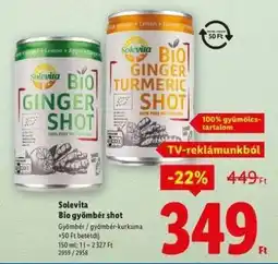 Lidl SOLEVITA Bio gyömbér shot ajánlat