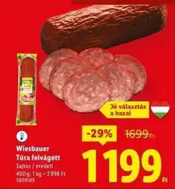 Lidl WIESBAUER Túra felvágott ajánlat