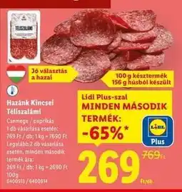 Lidl HAZÁNK KINCSEI Téliszalámi ajánlat
