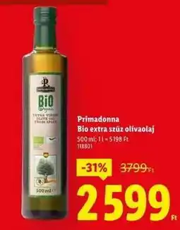 Lidl PRIMADONNA Bio extra szűz olívaolaj ajánlat