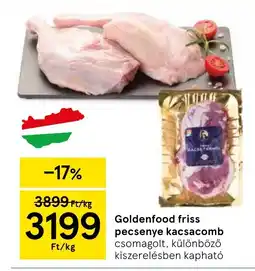 Tesco Goldenfood friss pecsenye kacsacomb ajánlat