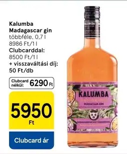 Tesco Kalumba Madagascar gin ajánlat