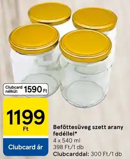 Befőttesüveg szett arany fedéllel