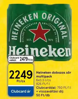 Tesco Heineken dobozos sör multipack ajánlat