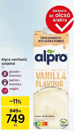 Tesco Alpro vaníliaízű szójaital ajánlat